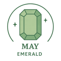 May – Emerald – Represents love & renewal, a stone of growth and harmony.