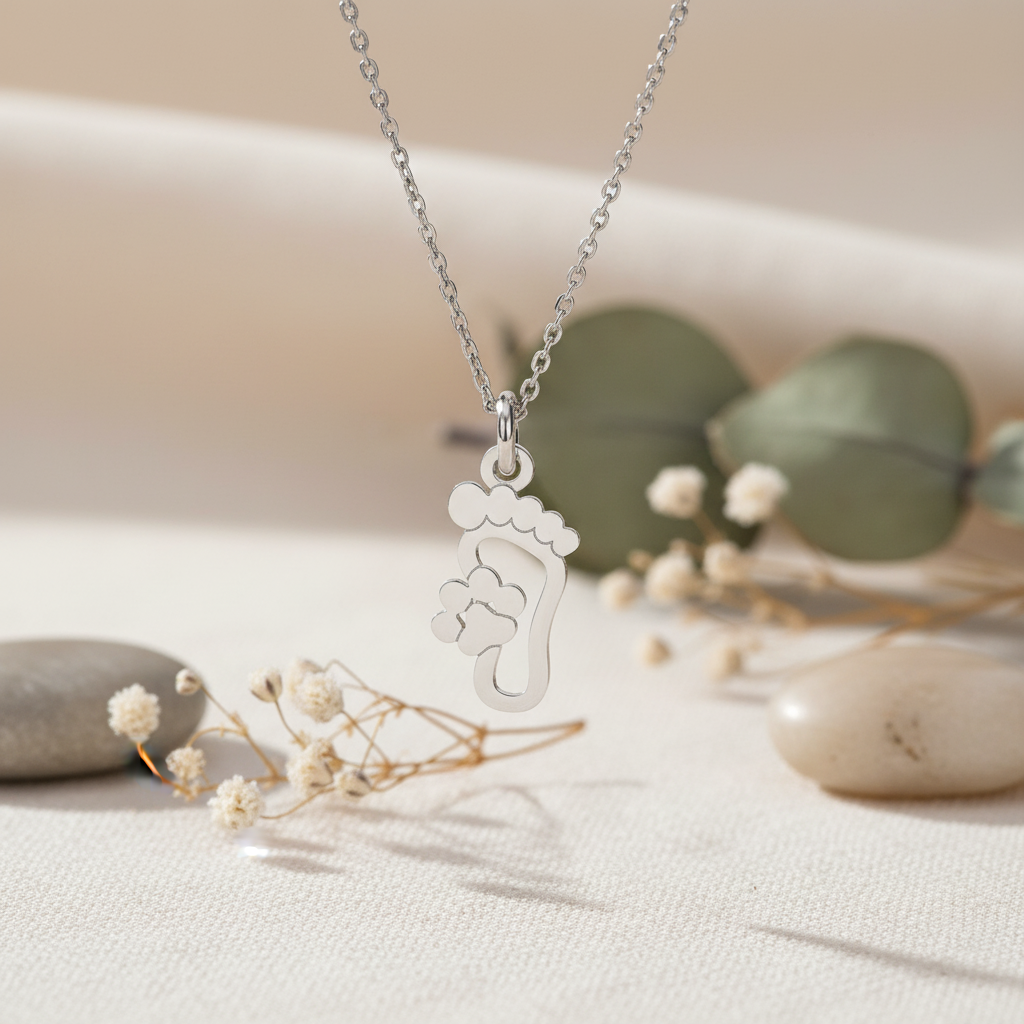 Paw Path Silver Pendant Necklace