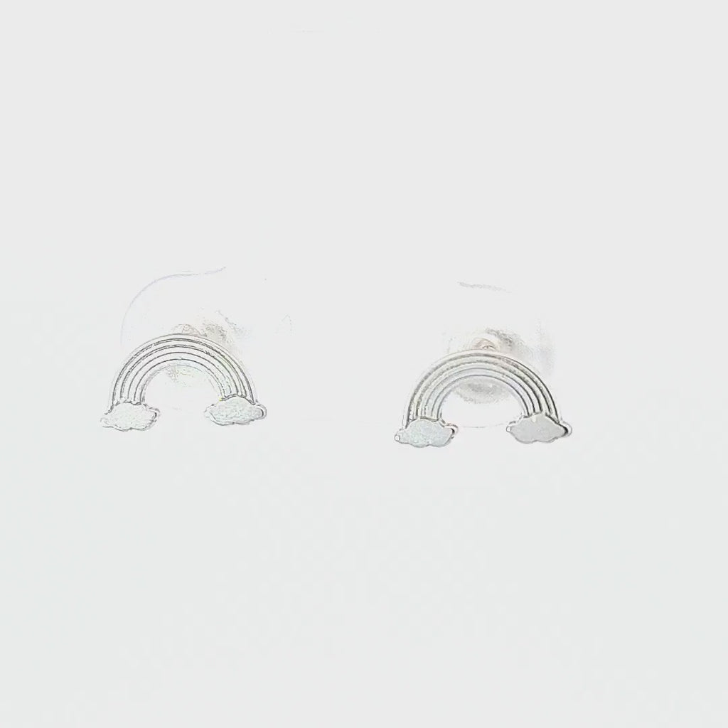Video of a Close-up view showcasing the intricate details of the Rainbow of Hope Earrings.