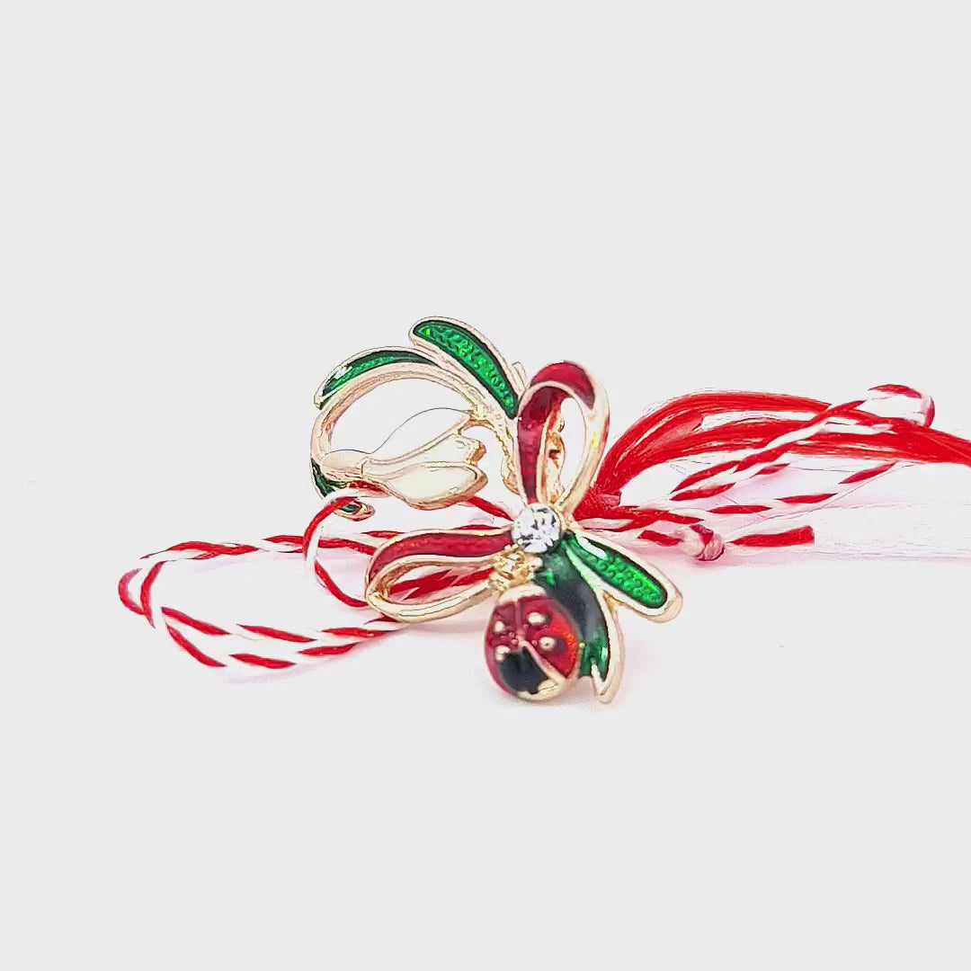 This video reveals the charm and detail of the Radiant Ladybug & Snowdrop Martisor Brooch, depicting the rich colours and elegant design that celebrate the arrival of spring.