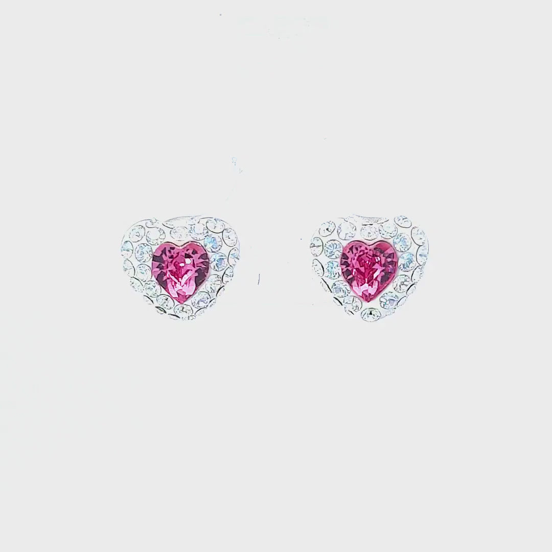 Experience the brilliance and elegance of our heart pave stud earrings in this captivating video
