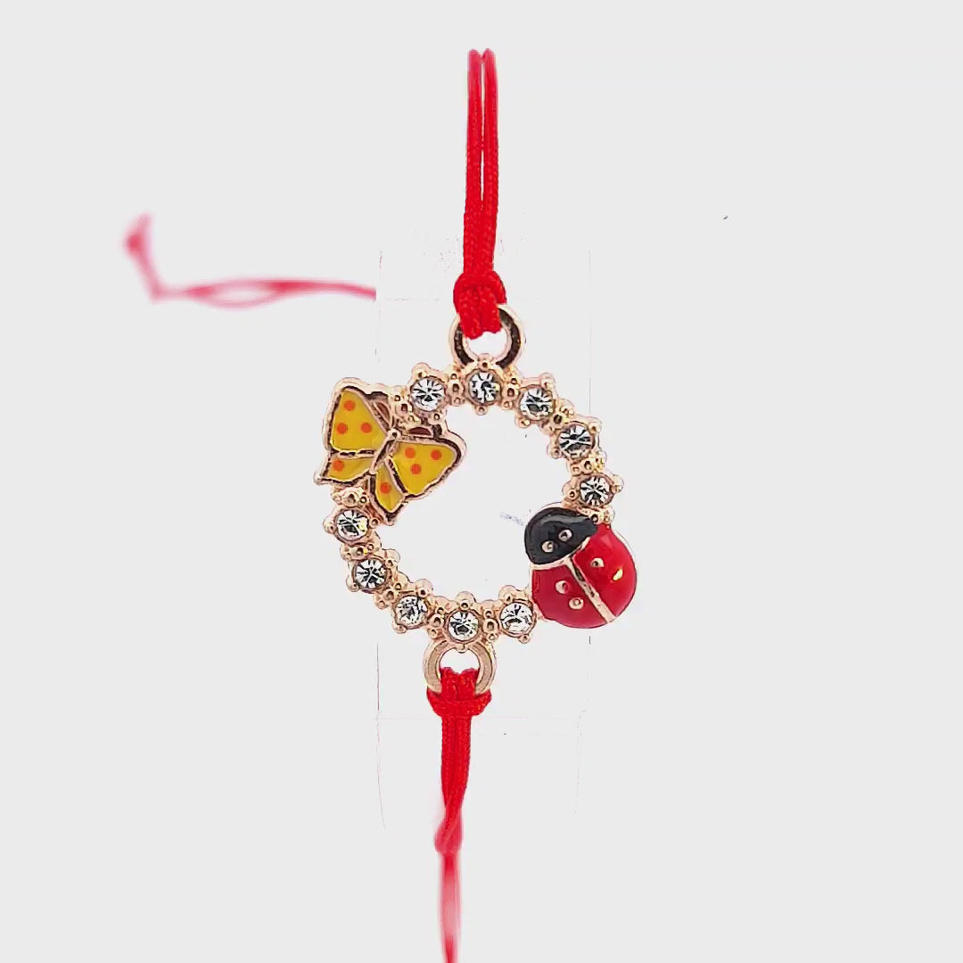 Showcase video of the 'Spring's Promise' Martisor Bracelet, featuring the detailed charms and demonstrating the slip knot adjustment on the red cord.