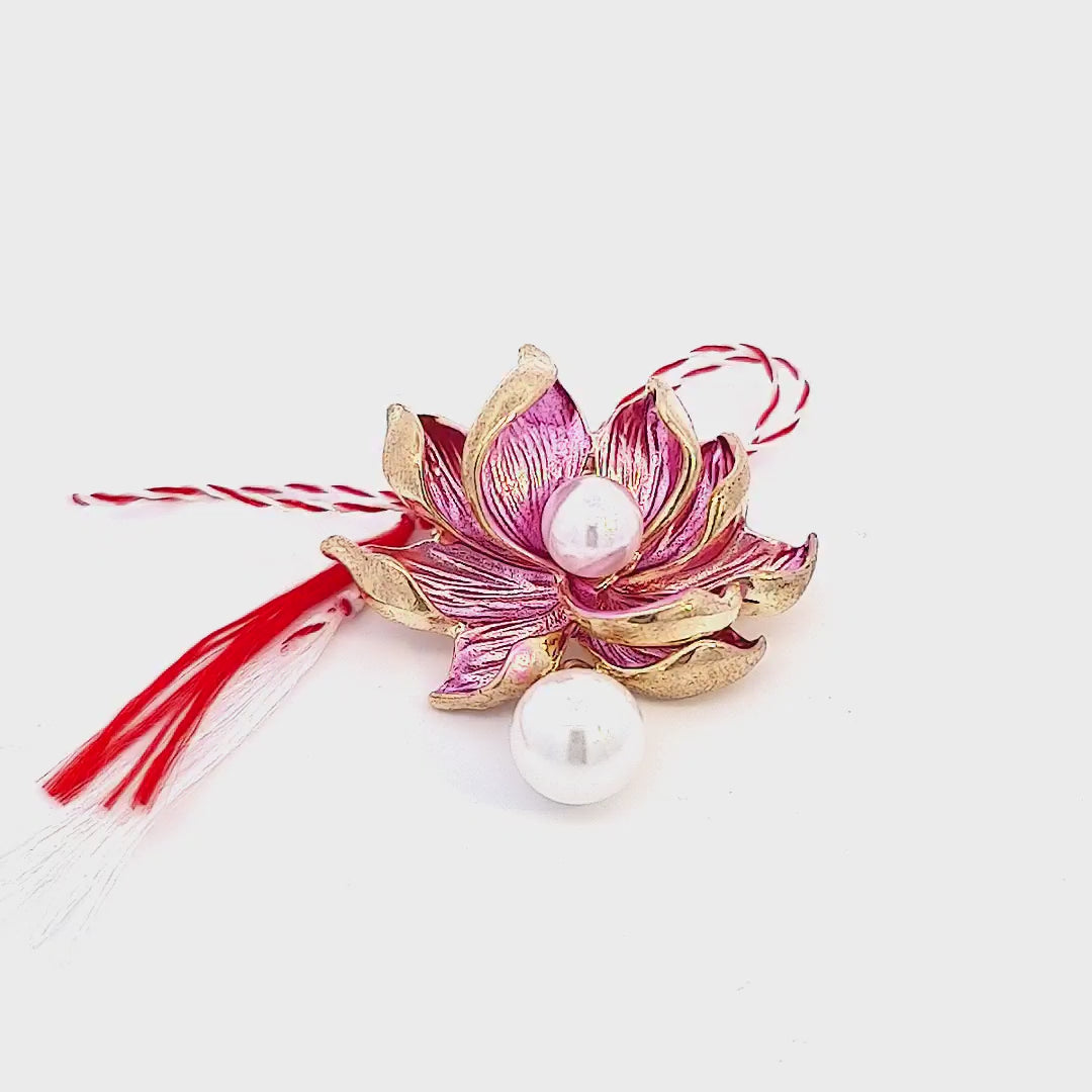 Captivating video showcasing the Blossom of Hope Mărțișor Brooch, its intricate details, and its traditional packaging, perfect for celebrating the vibrant spirit of spring, made in Ireland and shipping worldwide.
