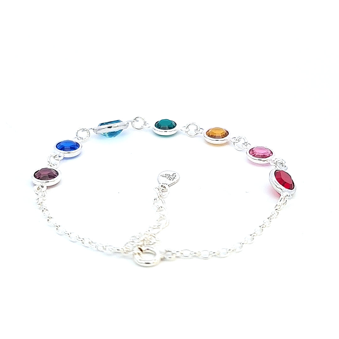 Rainbow of Hope Bracelet in Silver