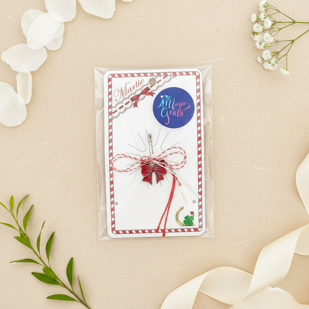 Scarlet Ribbon Grace: Red Bow Martisor