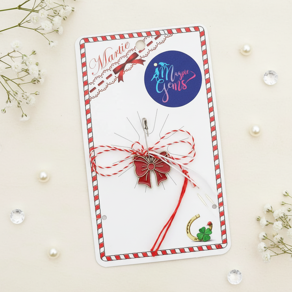 Scarlet Ribbon Grace: Red Bow Martisor