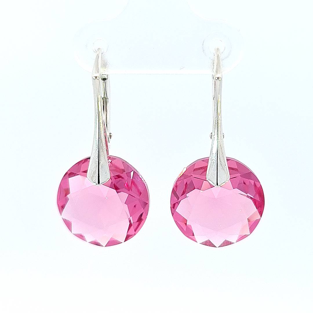 October Libra Rose BIRTHSTONE Leverback Earrings