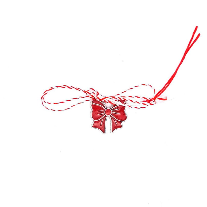 Scarlet Ribbon Grace: Red Bow Mărțișor
