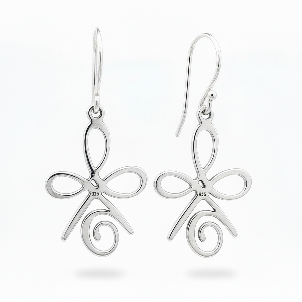 Silver Celtic Dangle and Drop Earrings - Inner Strength