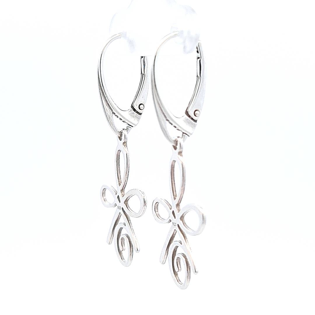 Inner Strength Symbol Celtic Earrings in Sterling Silver