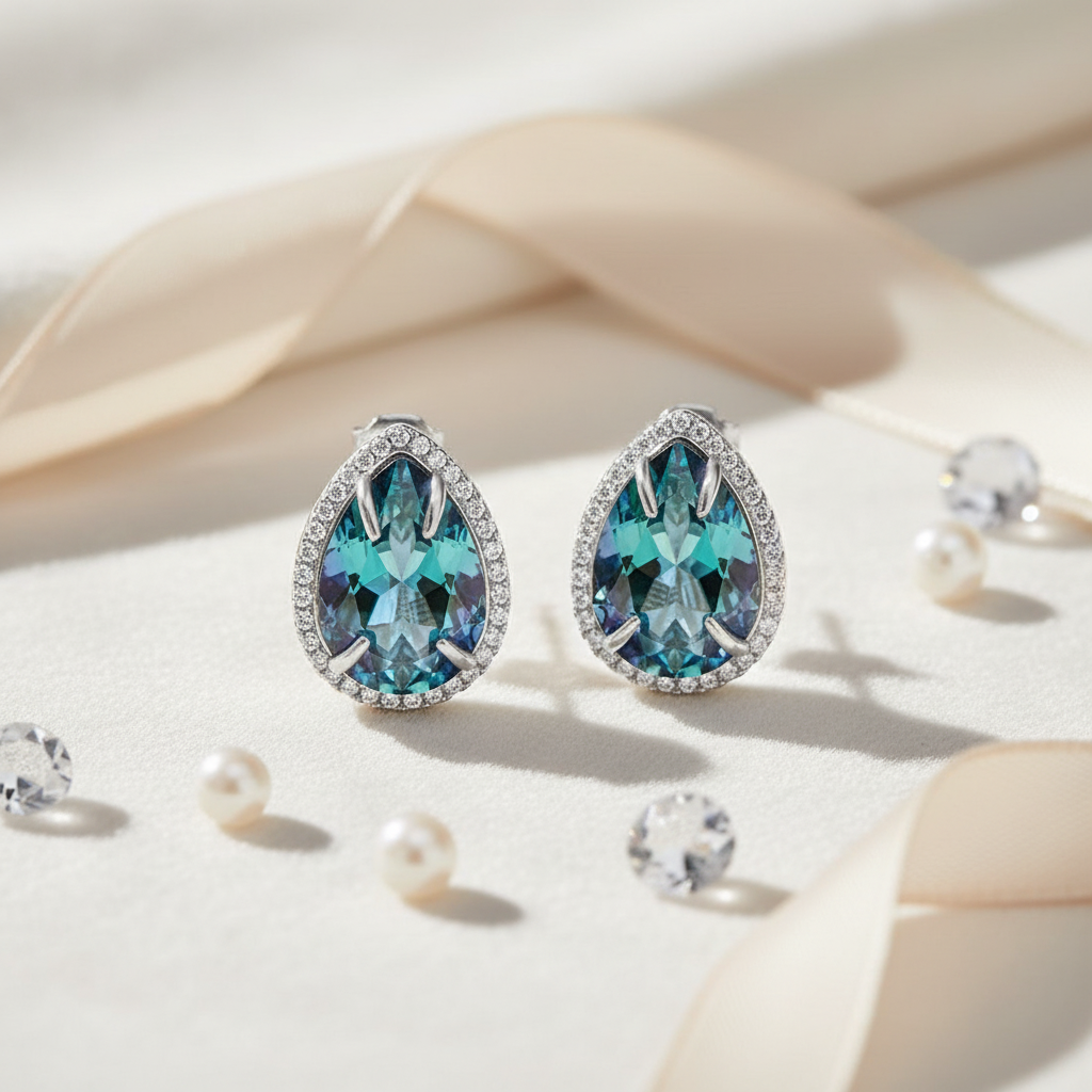 Dazzling Pear Stud Earrings | 925 Sterling Silver