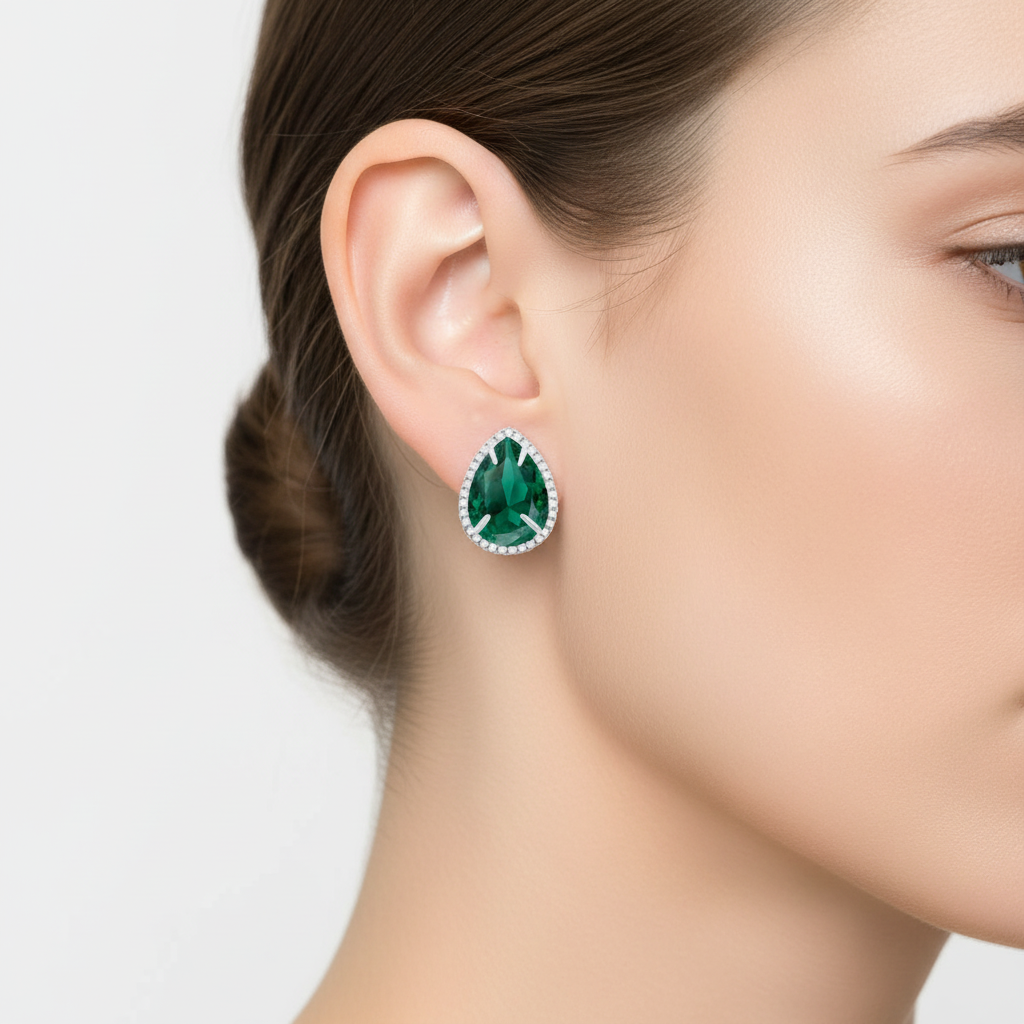 Dazzling Pear Stud Earrings | 925 Sterling Silver