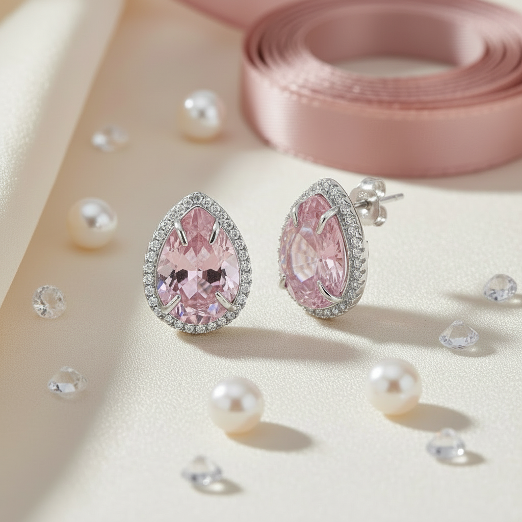 Dazzling Pear Stud Earrings | 925 Sterling Silver