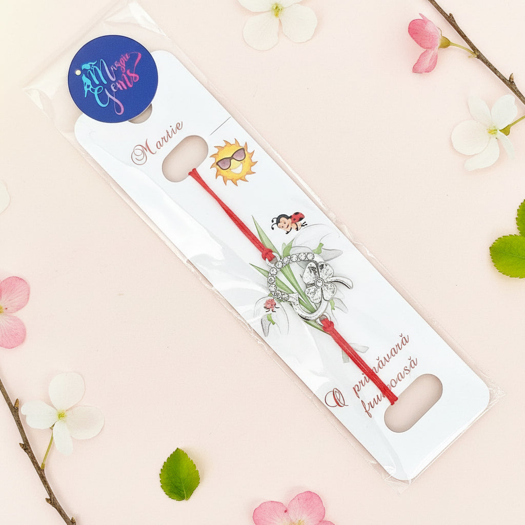 Silvery Bloom Martisor Bracelet