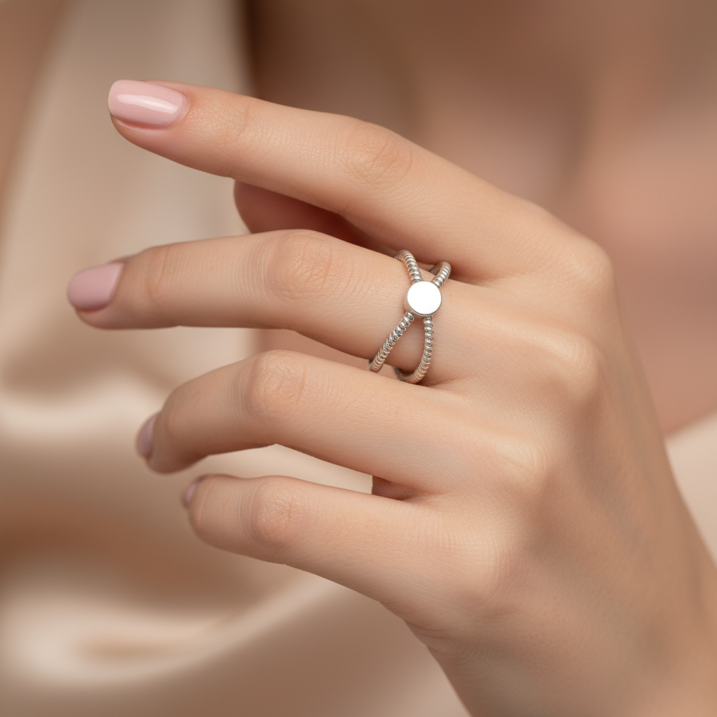 Sterling Silver Textured Infinity Ring