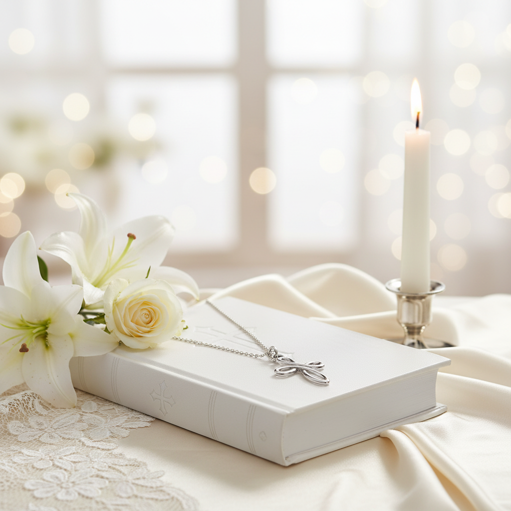 Irish Infinity Cross Celtic Necklace in Sterling Silver