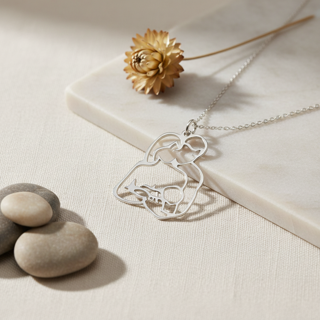 Unconditional Love Silver Necklace