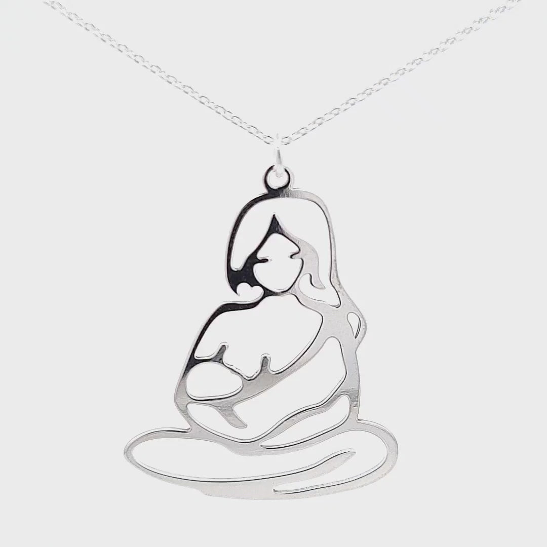 A video showcasing the Maternal Glow Breastfeeding Pendant Necklace, highlighting the pendant's versatility and meaningfulness as a symbol of maternal love and bonding.