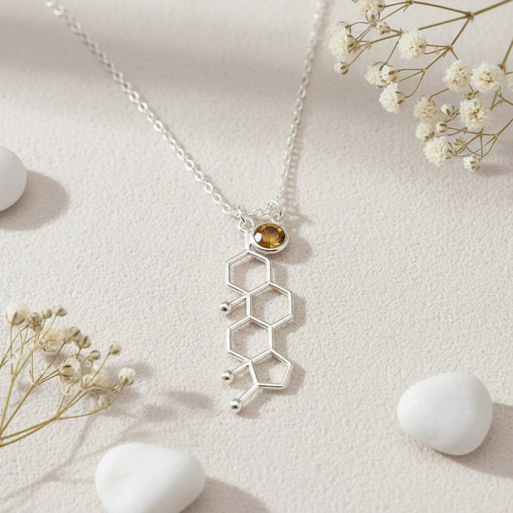 Be Mindful Birthstone Necklace, [product type], - Personalised Silver Jewellery Ireland by Magpie Gems