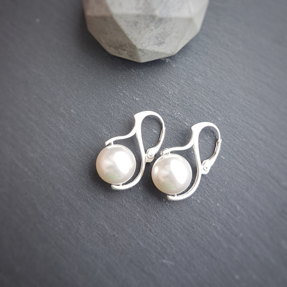 Pearl Drop Earrings with silver leverbacks | choose your colour, [product type], - Personalised Silver Jewellery Ireland by Magpie Gems