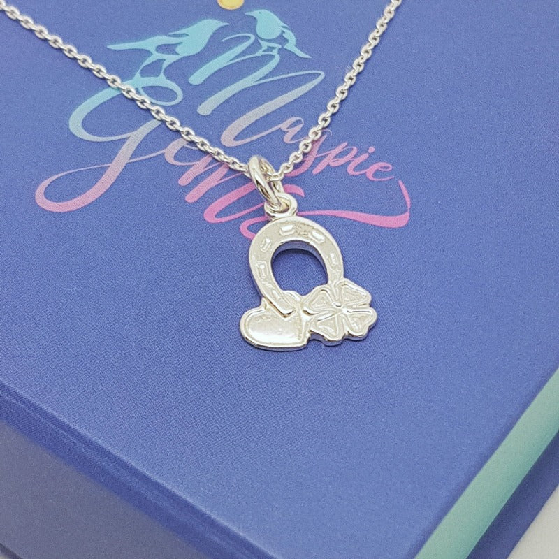LUCK OF THE IRISH - Horseshoe Necklace, [product type], - Personalised Silver Jewellery Ireland by Magpie Gems