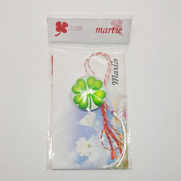 Martisor Brooch - red and white string - Personalised Sterling Silver Jewellery Ireland. Birthstone necklace. Shop Local Ireland - Ireland