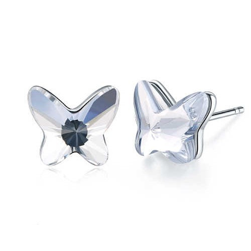 Butterfly Crystal Stud Earrings (12mm) | Little Miss Butterfly