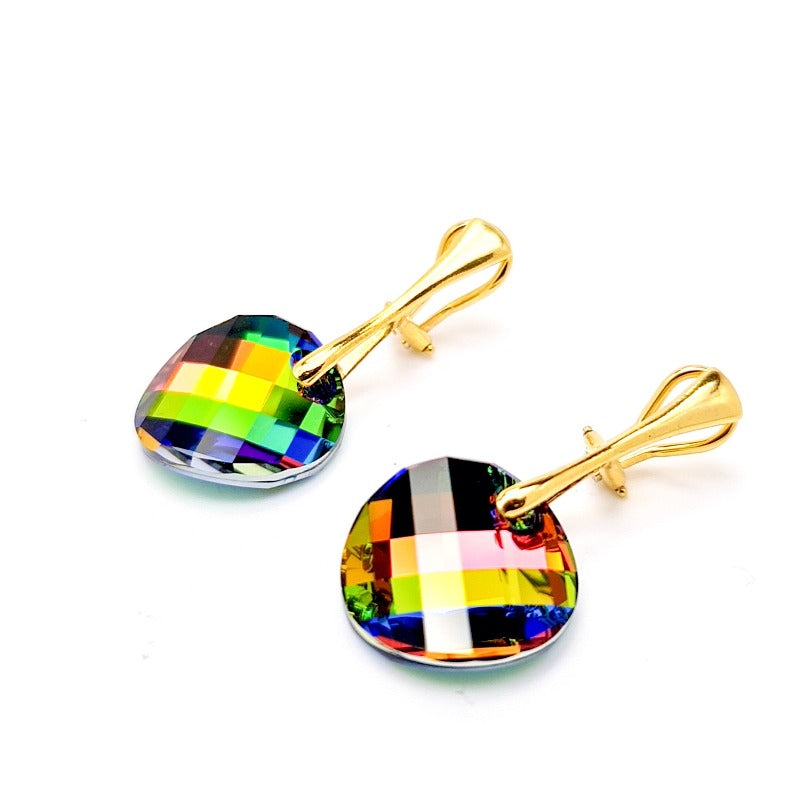 Multicoloured Twist Clip On Earrings in Gold Shop in Ireland gift jewellery for women