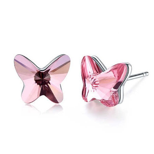 Butterfly Crystal Stud Earrings (12mm) | Little Miss Butterfly