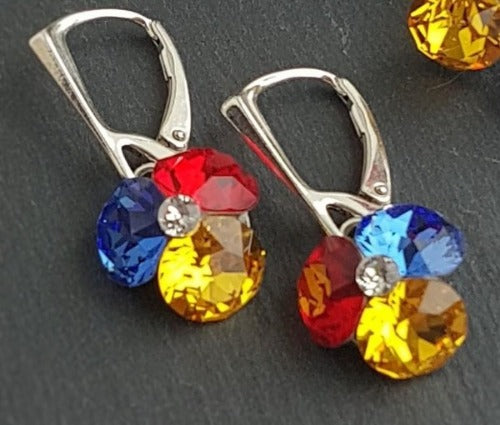 Fusions Stud Earrings | Red Yellow Blue