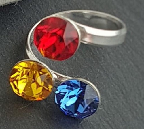 Fusions Stud Earrings | Red Yellow Blue