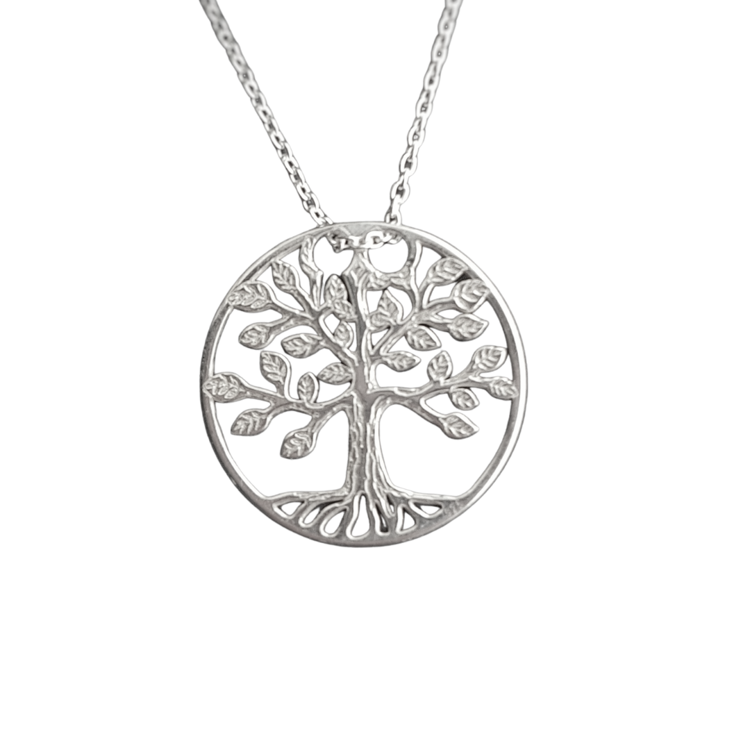 Sterling silver necklace with tree of life pendant