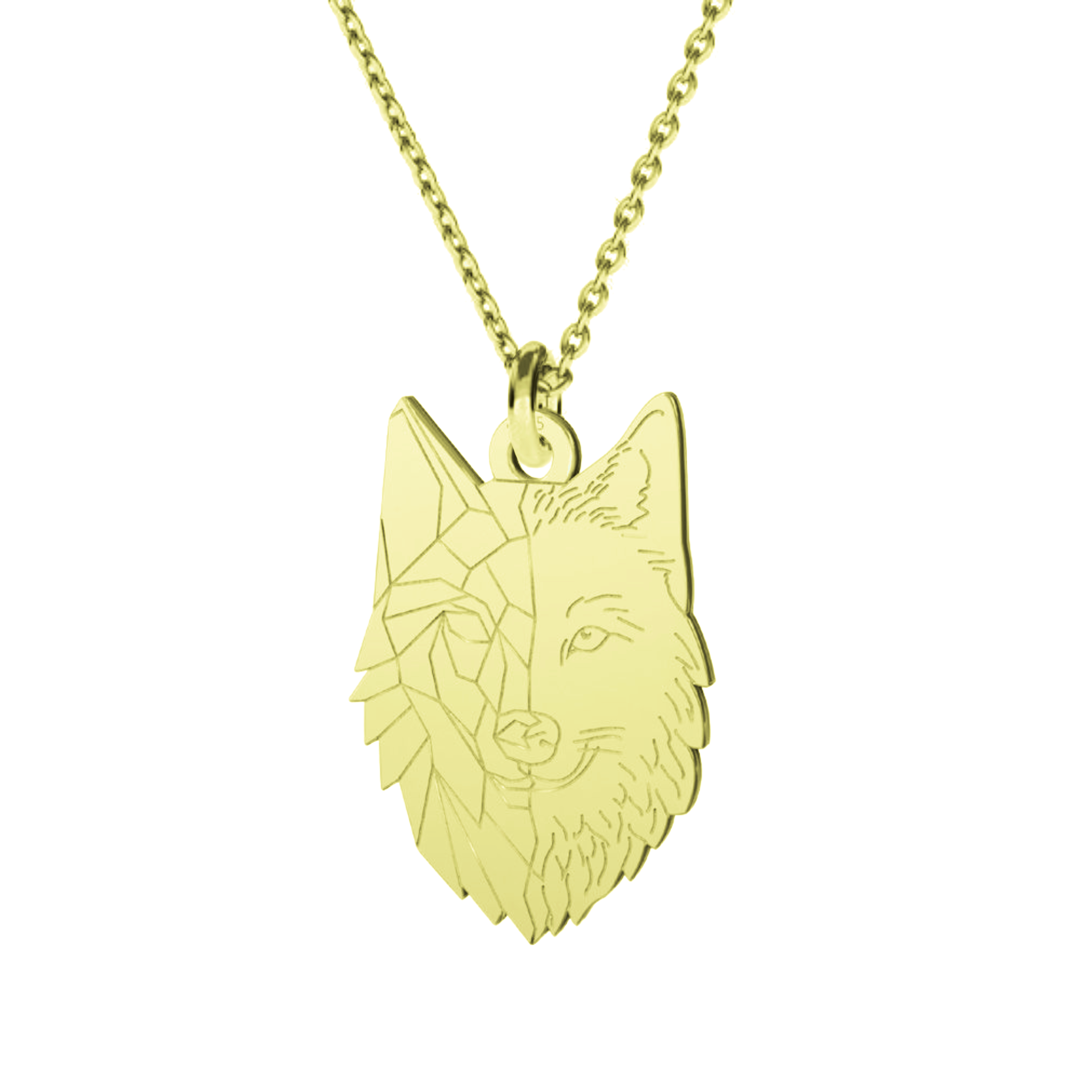 Wildheart - a wolf / werewolf pendant necklace in silver of gold