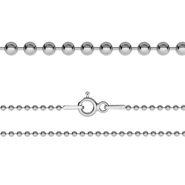 Delicate Silver Ball Chain for Women by Magpie Gems Ireland