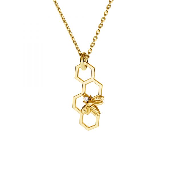 Honeycomb Chic Silver Necklace
