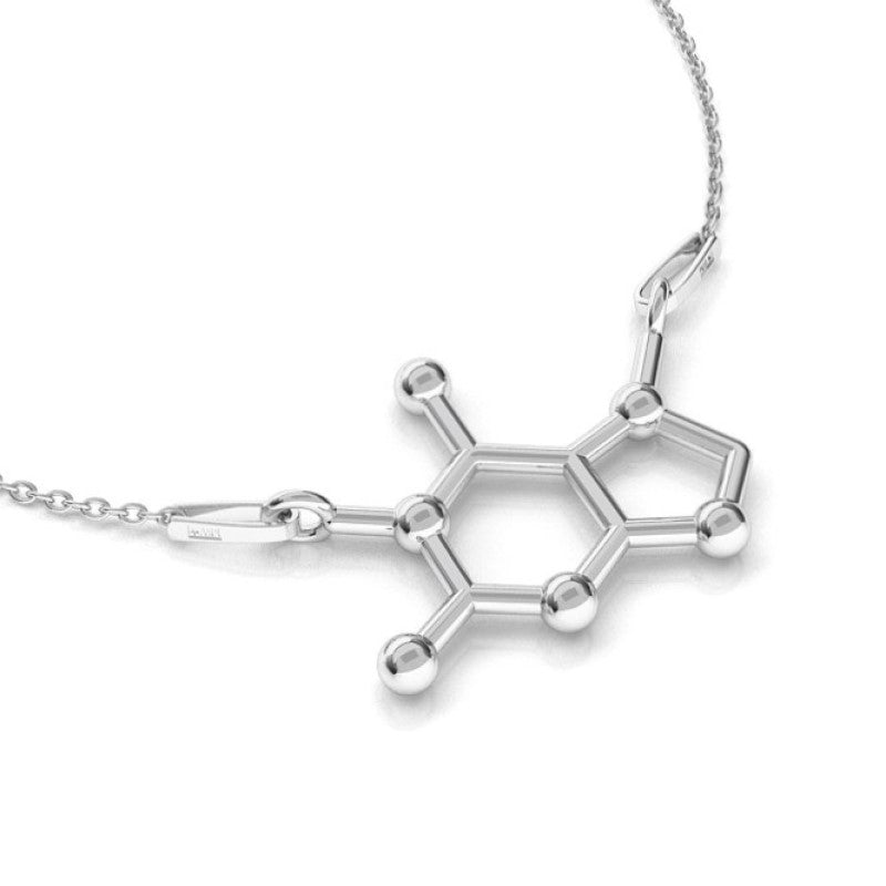 Chocolate Molecule Necklace | Gift Chocolate Lover, [product type], - Personalised Silver Jewellery Ireland by Magpie Gems