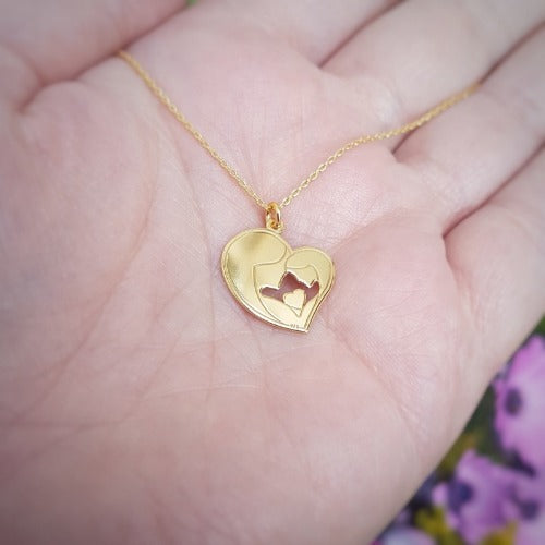 Daughter heart pendant sales
