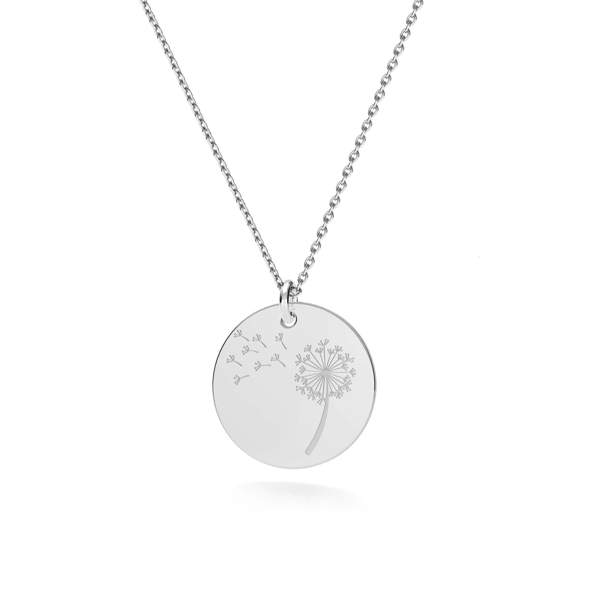 Make a wish - Dandelion Wish Silver Necklace, [product type], - Personalised Silver Jewellery Ireland by Magpie Gems