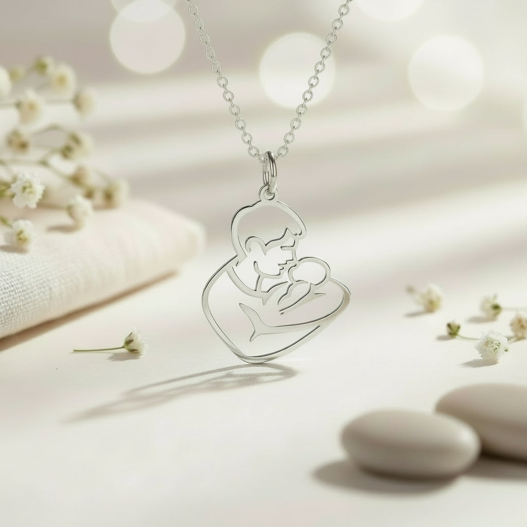 Father's Love Silver Necklace - Personalised Sterling Silver Jewellery Ireland. Shop Local Ireland