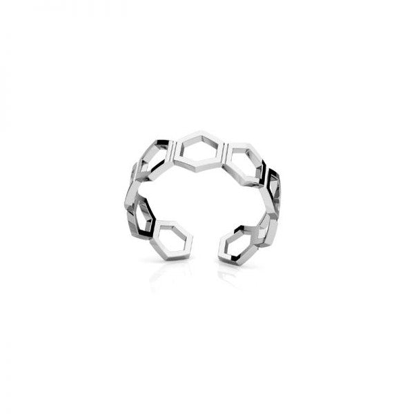 Shop in Ireland for a Sterling Silver Honeycomb Ring - Honeycomb Chic Adjustable U Ring