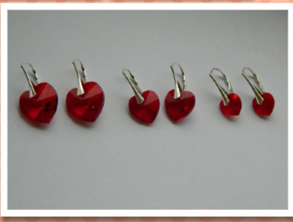 Heart earrings with large Swarovski hearts (18 mm) and Sterling Silver 925 lever back, [product type], - Personalised Silver Jewellery Ireland by Magpie Gems