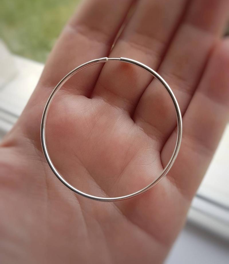 CREOLE - Large hoop earrings, [product type], - Personalised Silver Jewellery Ireland by Magpie Gems