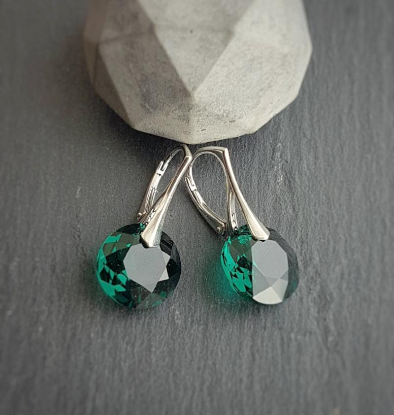 May Taurus Crystal BIRTHSTONE Leverback earrings, [product type], - Personalised Silver Jewellery Ireland by Magpie Gems
