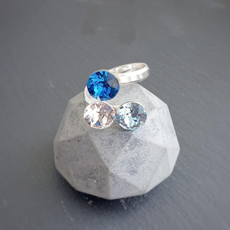 Blue Crystal Fusions Set, [product type], - Personalised Silver Jewellery Ireland by Magpie Gems