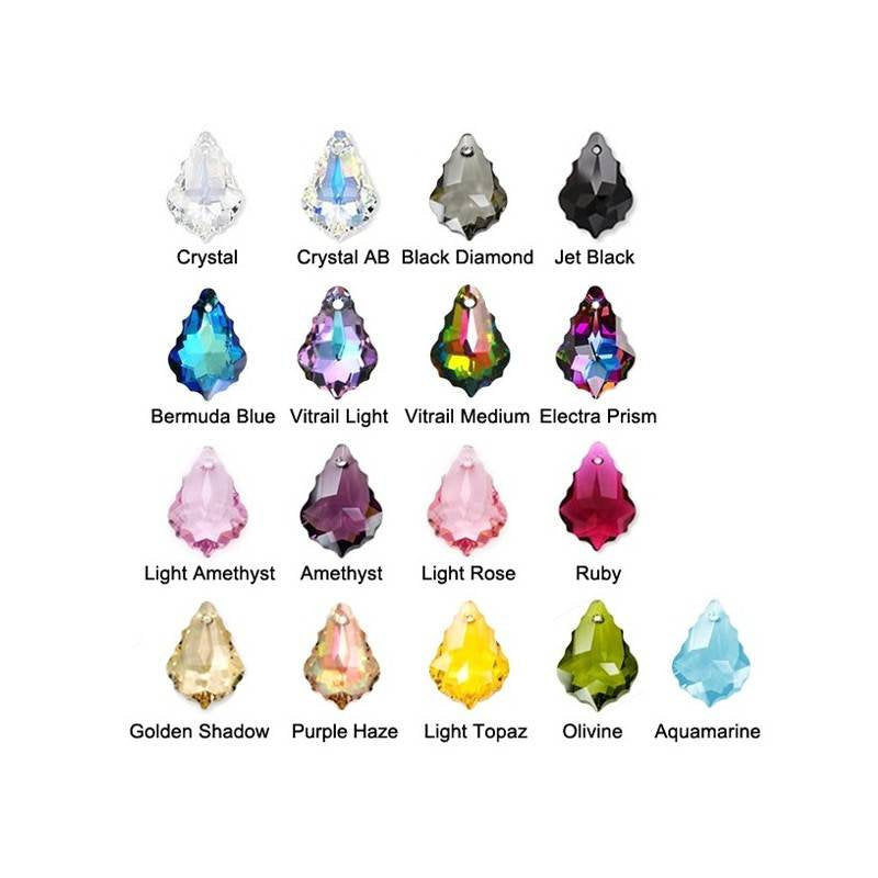 Baroque Crystal Earrings (S) | Choose your colour, [product type], - Personalised Silver Jewellery Ireland by Magpie Gems