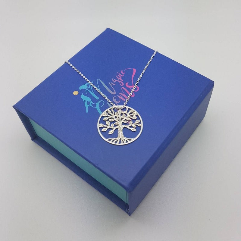 Irish Tree of Life Necklace | Sterling Silver | Gift for Siblings, [product type], - Personalised Silver Jewellery Ireland by Magpie Gems