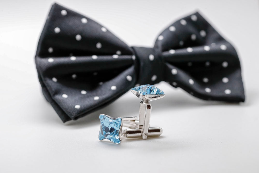 Aquamarine Twister Cufflings in Silver, Shop in Ireland, gift for wedding