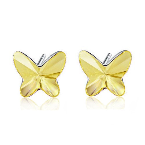 Butterfly Crystal Stud Earrings (12mm) | Little Miss Butterfly