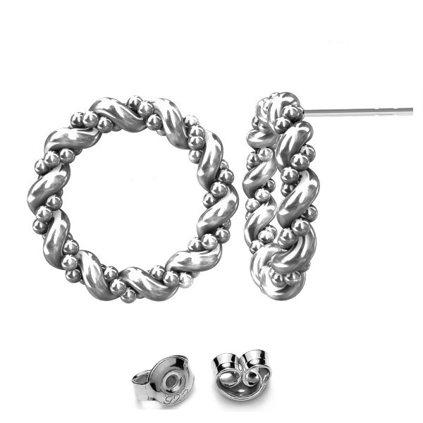 Karma post earrings in silver - Personalised Sterling Silver Jewellery Ireland. Birthstone necklace. Shop Local Ireland - Ireland