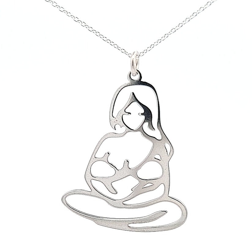 The Double Blessing Silver Necklace - A High-Quality European Silver Necklace with a 45cm Chain and a Secure Clasp.